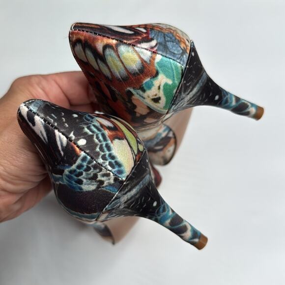 Nine West Butterfly Moth Print Margot Pump Heels New with Tag S-344 Sz 10 - Picture 6 of 9
